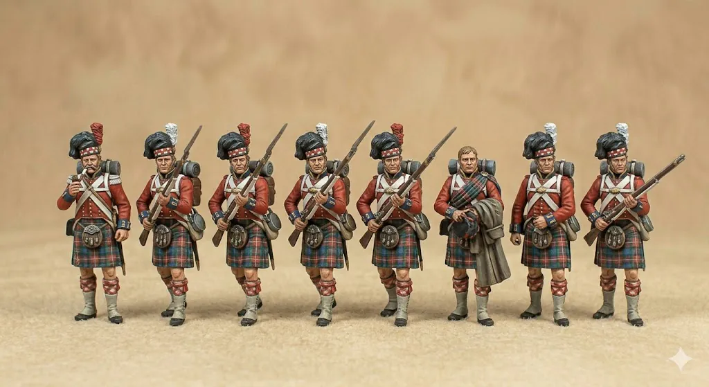 Línea de Highlanders del 92.º Regimiento